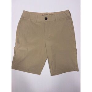 Abercrombie Kids Khaki Shorts Flat Front Casual School Preppy Boys 11 / 12 NWT